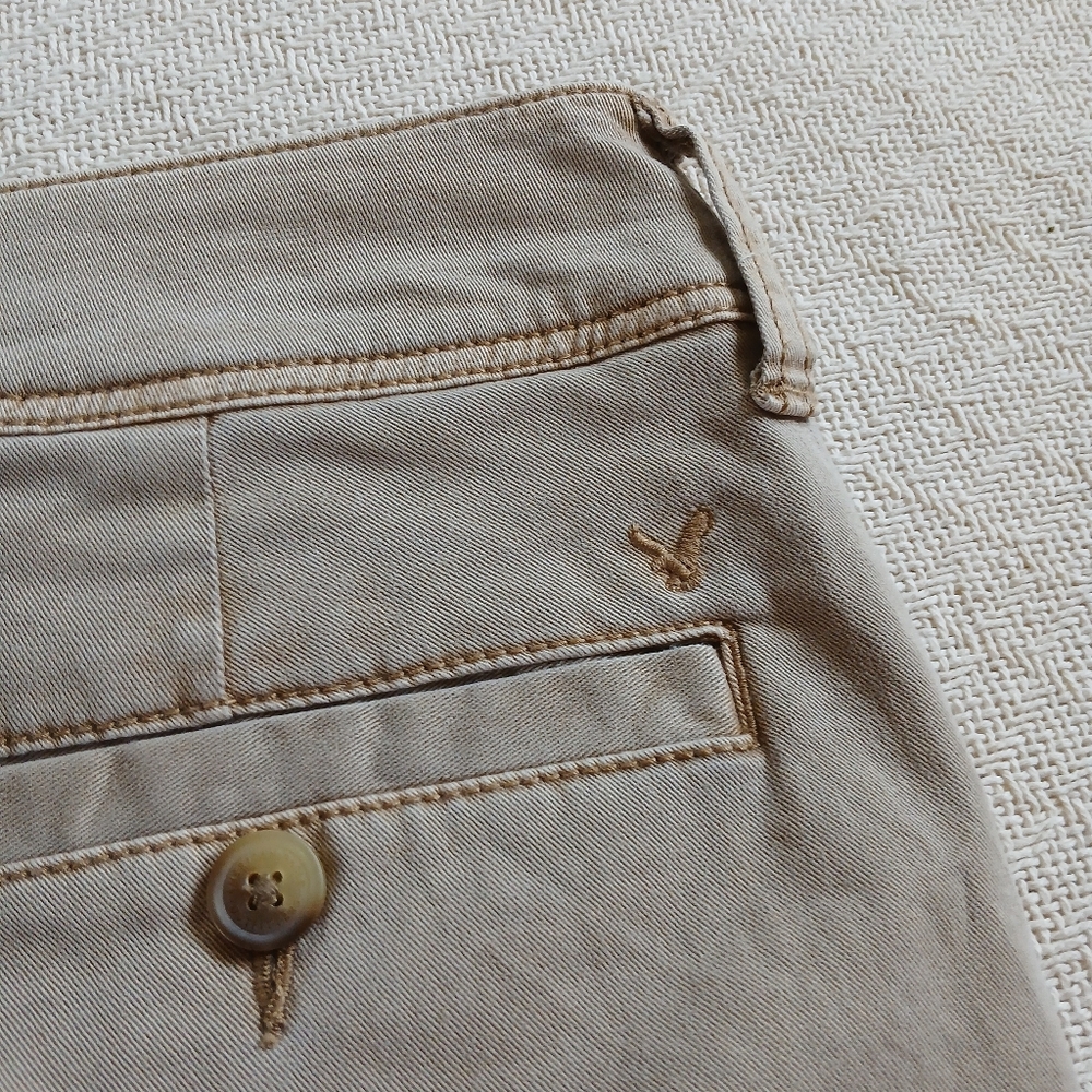 aeo ♡ kickboot stretch khakis 6 y2k 2010s indie sleaze office siren trousers - Picture 8 of 10